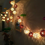 20 LEDs Rattan Balls Lights Fairy Holiday Christmas Outdoor LED Decorative Lamp