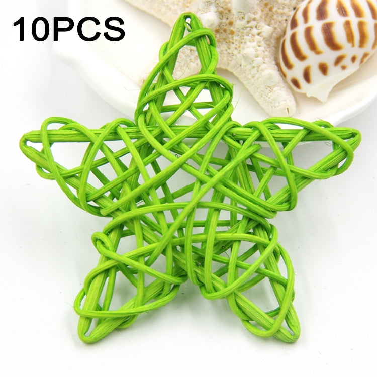 10 PCS 6cm Artificial Straw Ball DIY Decoration Rattan Stars Christmas Decor Home Ornament Supplies