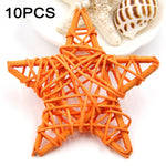 10 PCS 6cm Artificial Straw Ball DIY Decoration Rattan Stars Christmas Decor Home Ornament Supplies