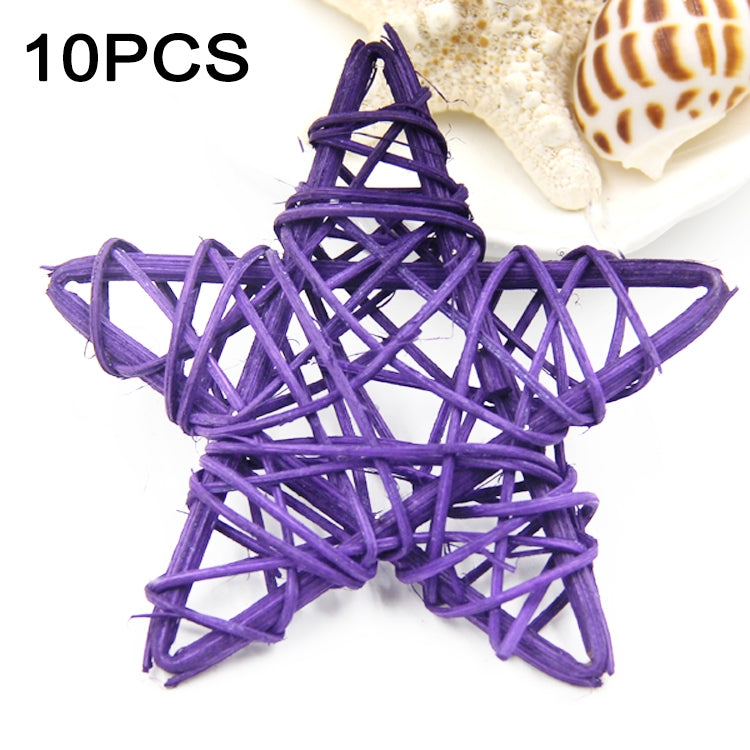 10 PCS 6cm Artificial Straw Ball DIY Decoration Rattan Stars Christmas Decor Home Ornament Supplies