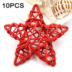 10 PCS 6cm Artificial Straw Ball DIY Decoration Rattan Stars Christmas Decor Home Ornament Supplies